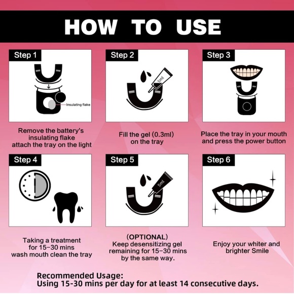 Teeth Whitening Kit, Teeth Whitening Gel with LED Accelerator Light - Picture 7 of 9